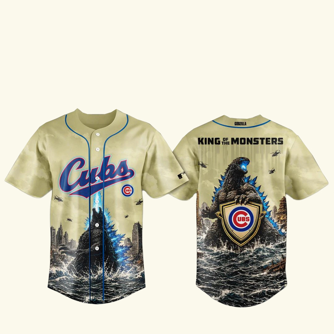 Chicago Cubs x Godzilla 2026 King Of The Monsters Baseball Jersey