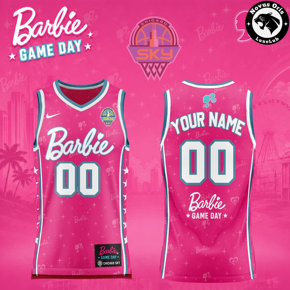 Chicago Sky Barbie Game Day 2026 Basketball Jersey 1 - Unicasport Chicago Sky Barbie Game Day 2026 Basketball Jersey