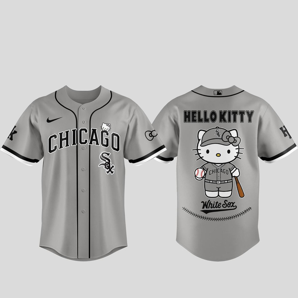 Chicago White Sox Hello Kitty Night 2026 Gray Baseball Jersey