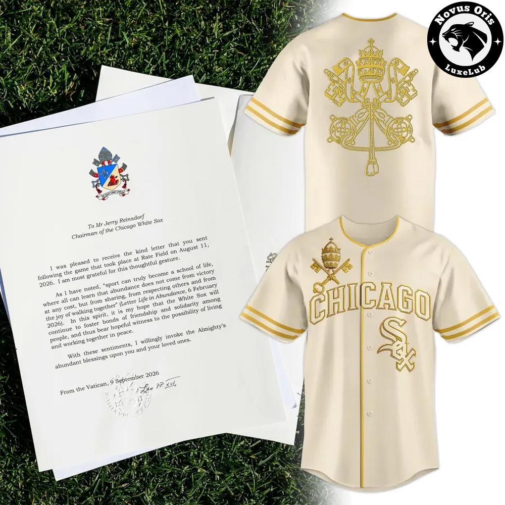 Chicago White Sox Leo XIV Blessing 2026 Cream Baseball Jersey 1 - Unicasport Chicago White Sox Leo XIV Blessing 2026 Cream Baseball Jersey