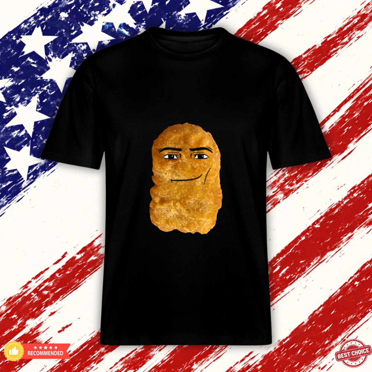 Chicken Nugget Man Face Cowboy Meme Graphic Shirt 1 Chicken Nugget Man Face Cowboy Meme Graphic Shirt