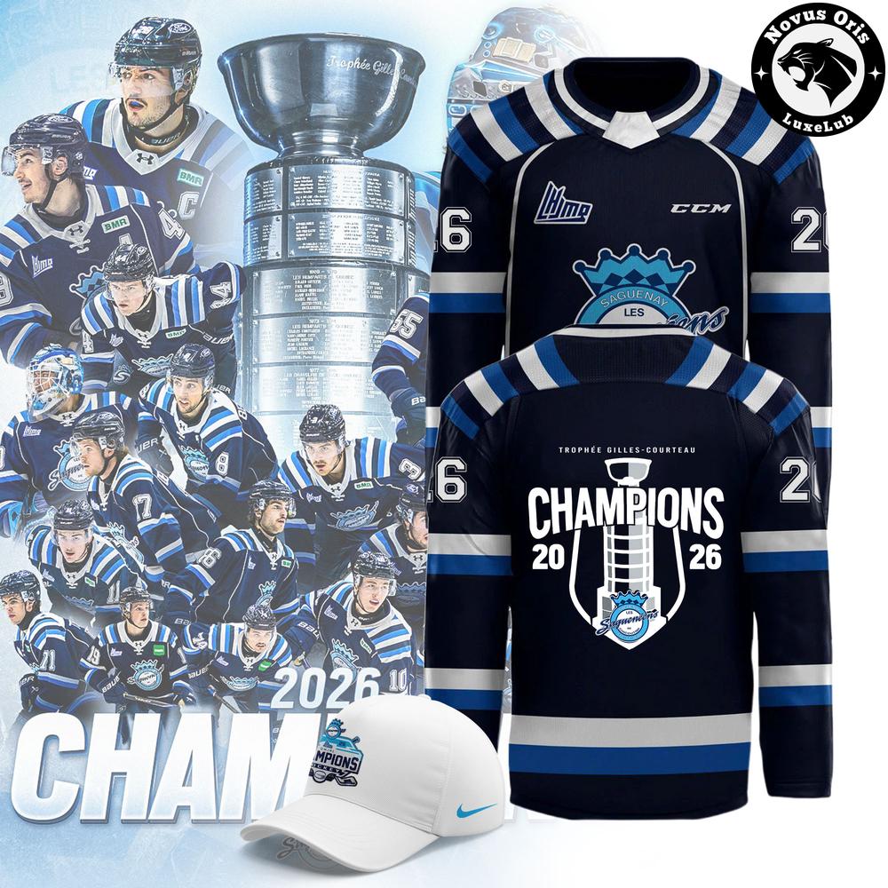 Chicoutimi Sagueneens 2026 QMJHL Champions Hockey Jersey 1 - Unicasport Chicoutimi Sagueneens 2026 QMJHL Champions Hockey Jersey