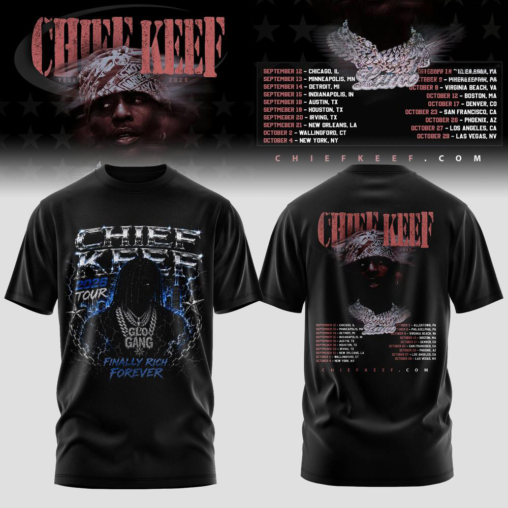 Chief Keef Black Finally Rich Forever Tour T Shirt