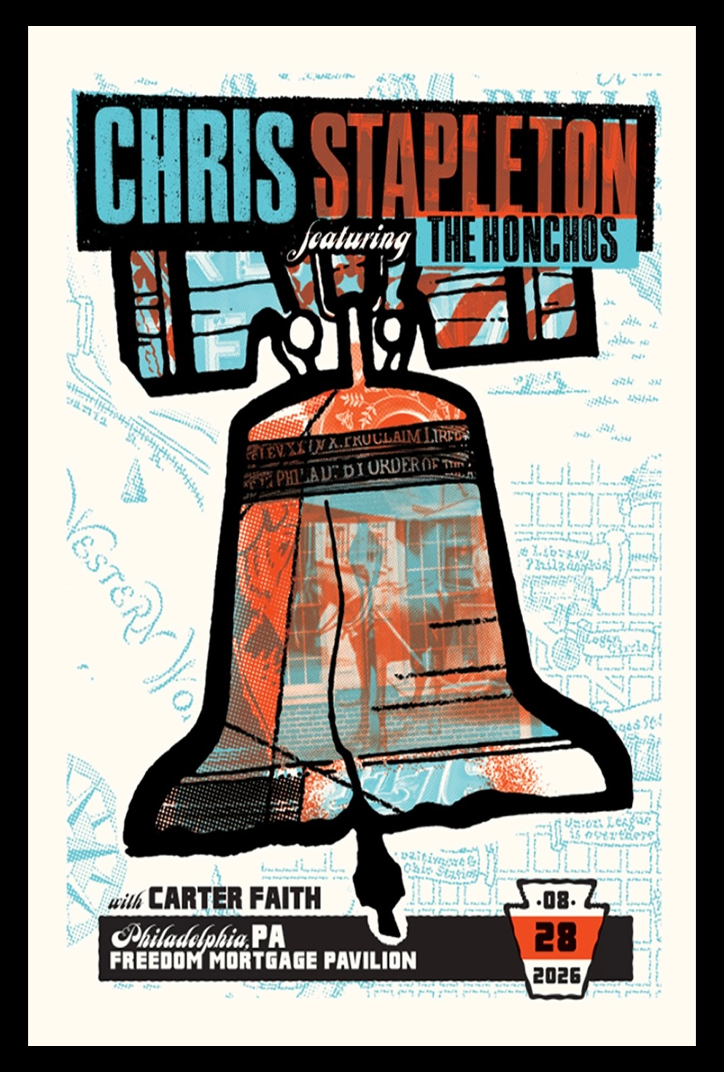 Chris Stapleton Aug 28 2026 Freedom Mortgage Pavilion, Camden, NJ Poster