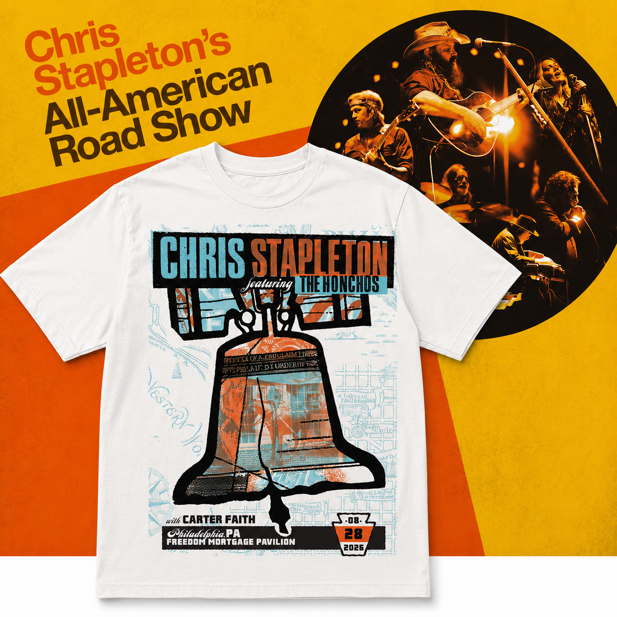 Chris Stapleton Aug 28 2026 Freedom Mortgage Pavilion in Camden, NJ Shirt