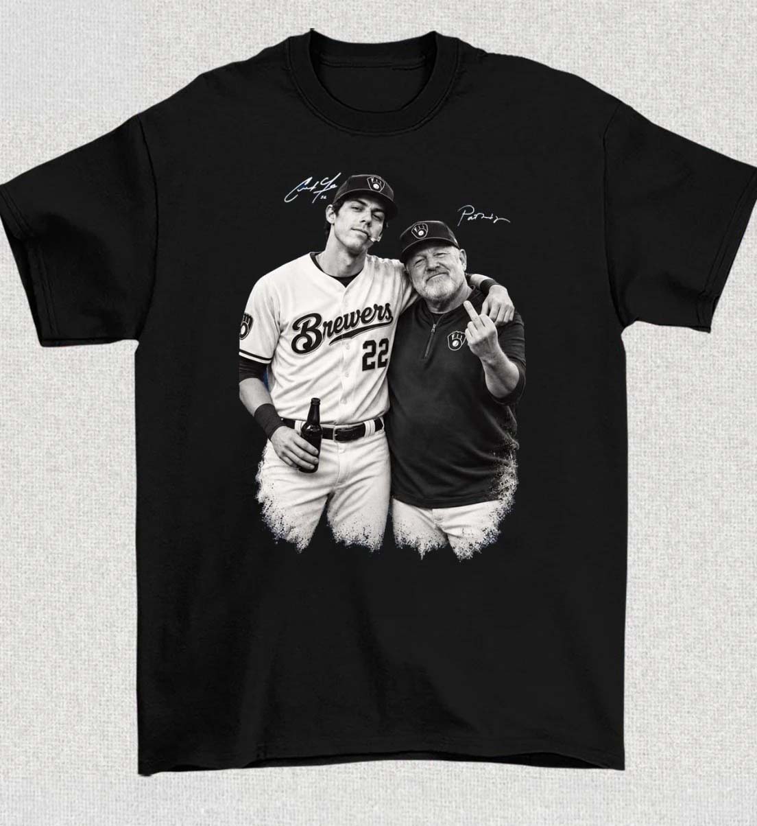 Christian Yelich Pat Murphy Smoking Beer Middle Finger Shirt