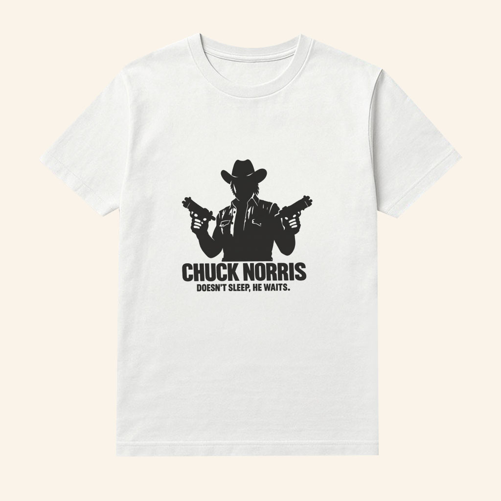 Chuck Norris He Doesnt Sleep He Waits Shirt Chuck Norris Rest In Peace TShirt Fan Merch