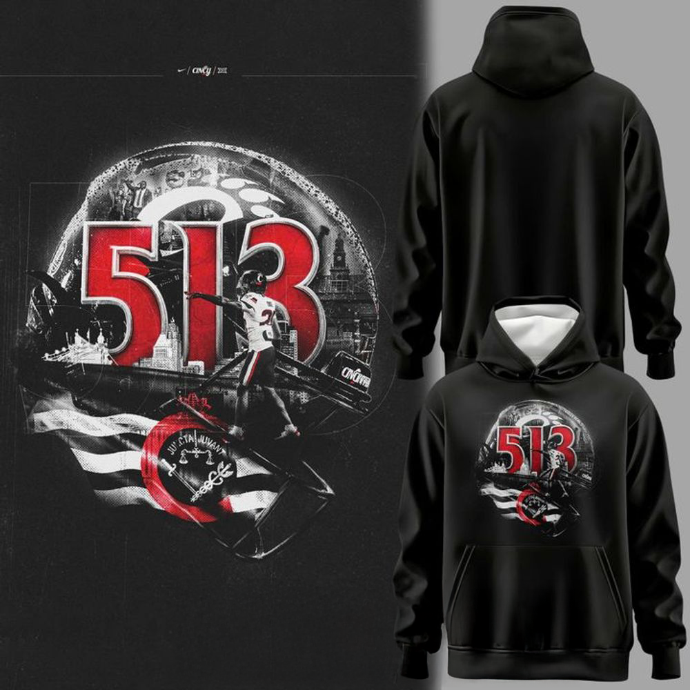Cincinnati Bearcats Football Home of the Bearcats 513 Special Hoodie