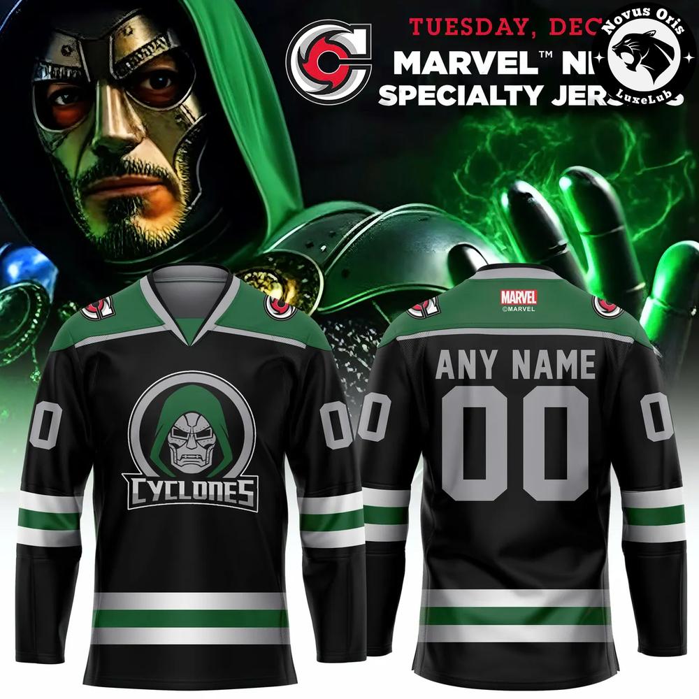 Cincinnati Cyclones x Dr. Doom Marvel Studio Hockey Jersey 1 - Unicasport Cincinnati Cyclones x Dr. Doom Marvel Studio Hockey Jersey
