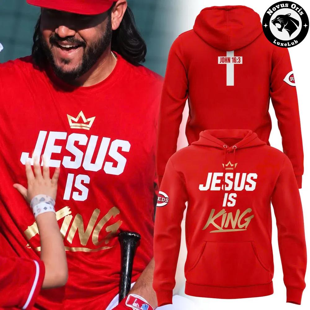 Cincinnati Reds Jesus Is King John 16:3 Red Pullover Hoodie 1 - Unicasport Cincinnati Reds Jesus Is King John 16:3 Red Pullover Hoodie