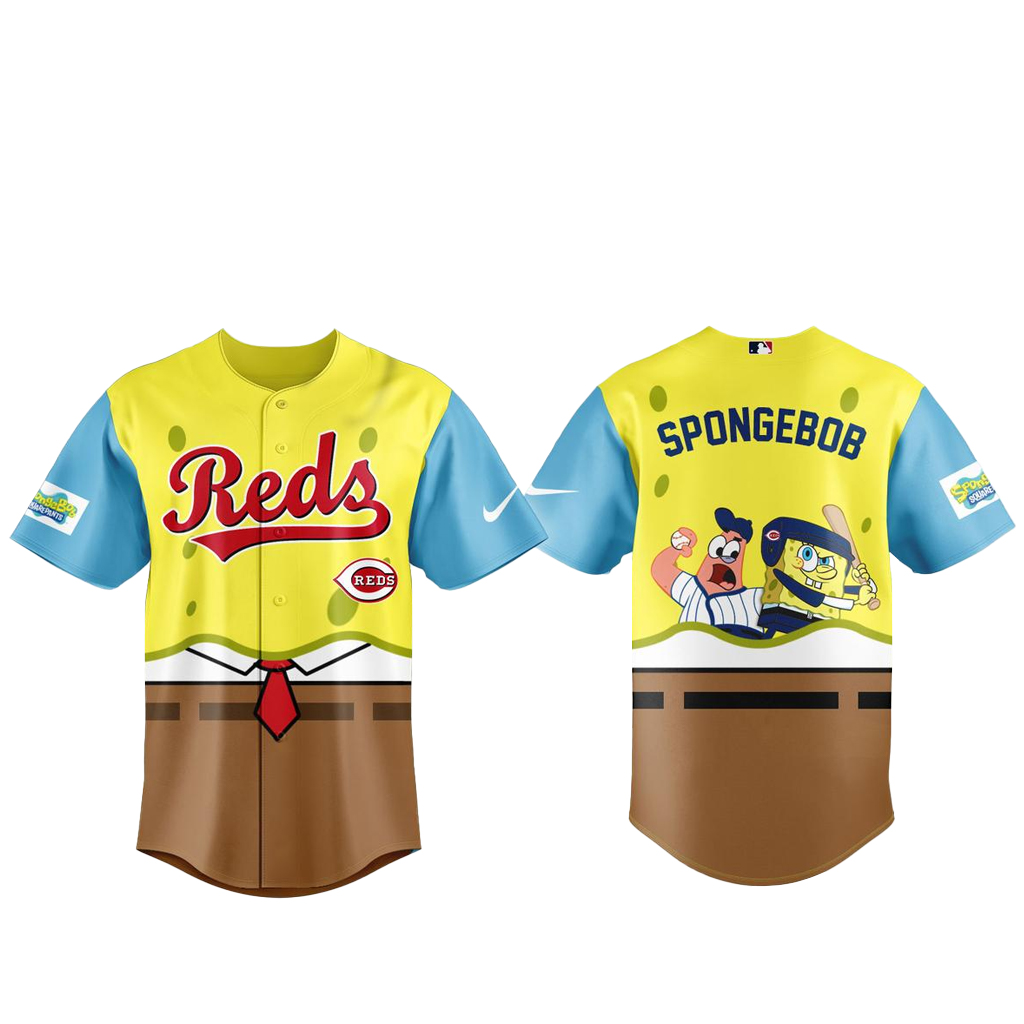 Cincinnati Reds SpongeBob Night Baseball Jersey 2026
