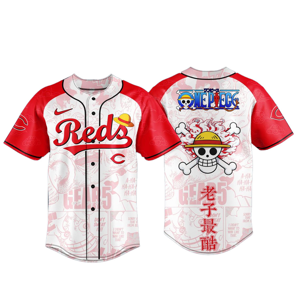 Cincinnati Reds x One Piece Night 2026 Baseball Jersey