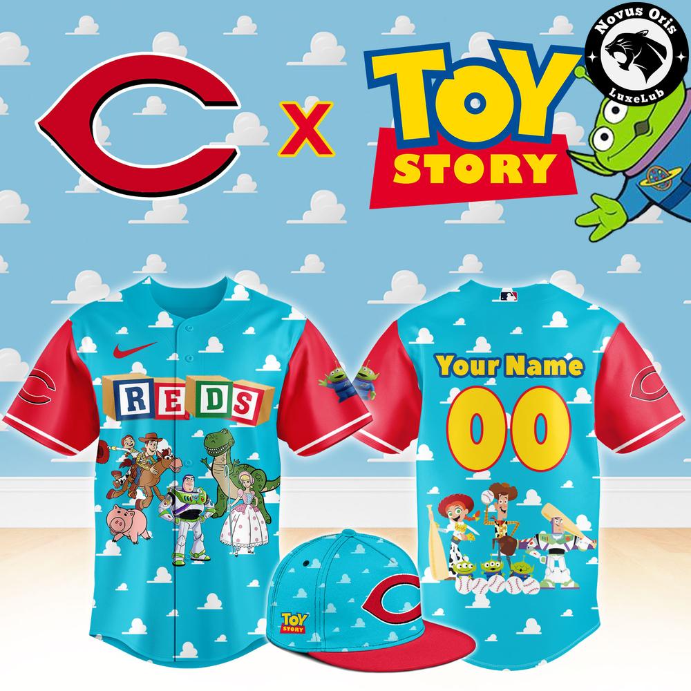 Cincinnati Reds x Toy Story Night Woody Buzz Lightyear Custom Baseball Jersey 1 - Unicasport Cincinnati Reds x Toy Story Night Woody Buzz Lightyear Custom Baseball Jersey