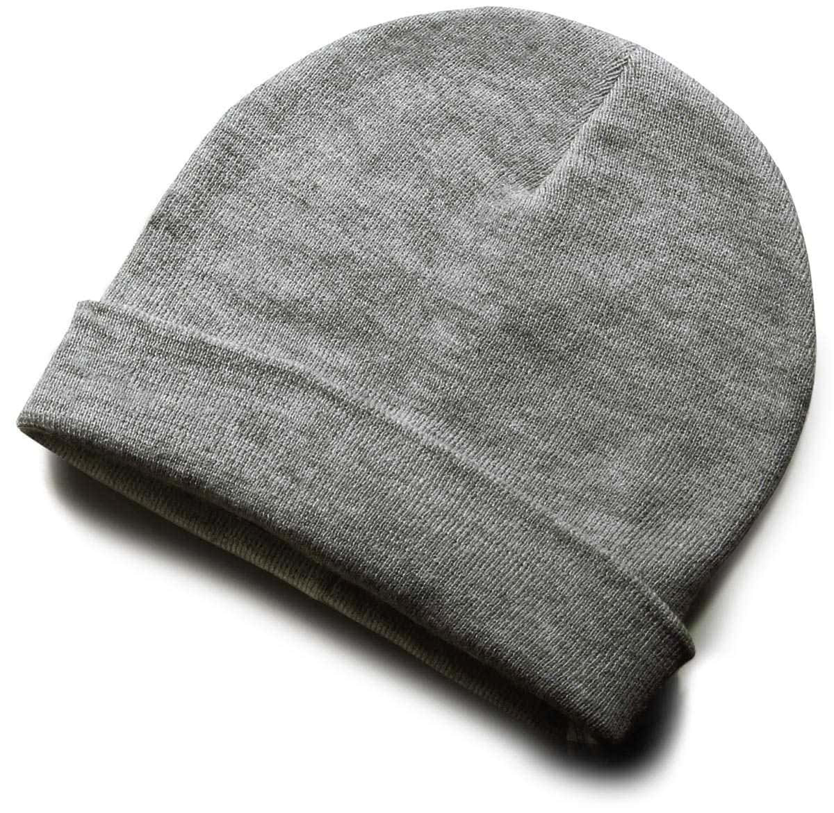 Classic Style Big Beanie Cap Super Stretch for Big Heads Heather Gray Gift for Son