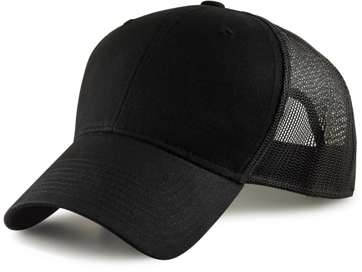 Classic XXL Trucker Hat Breathable Mesh for Big Heads Black Gift for Dad