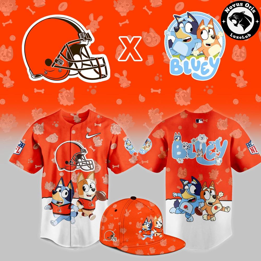 Cleveland Browns x Bluey Night NHL Custom Edition Jersey