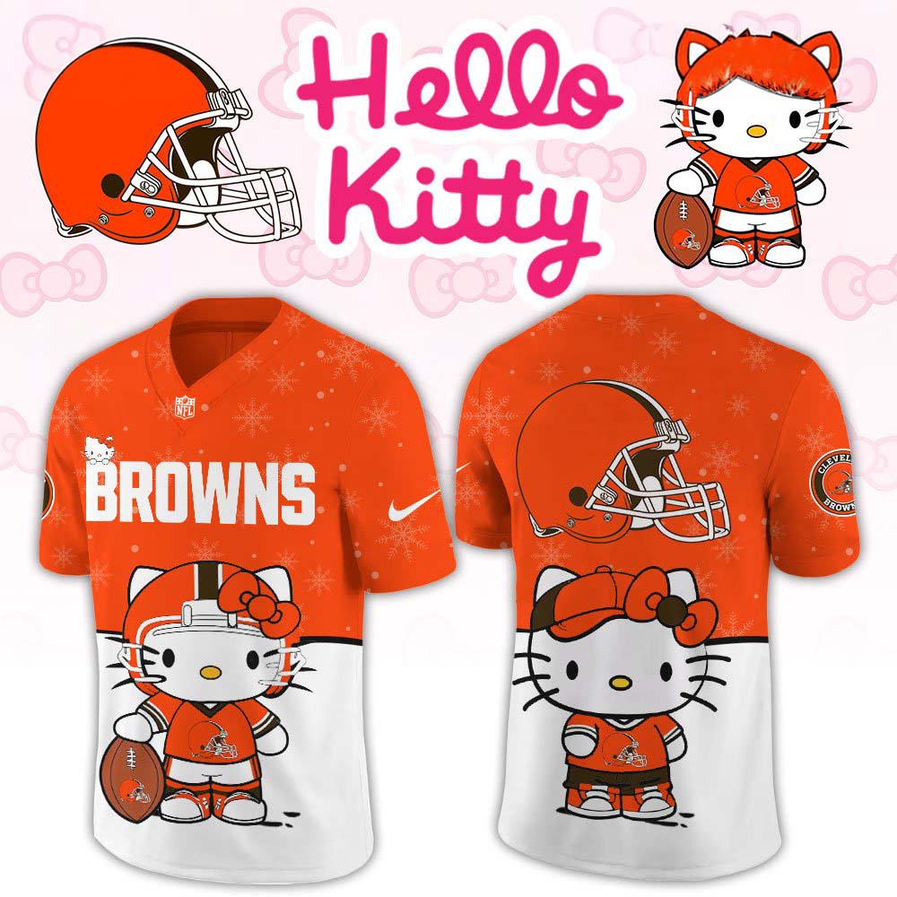 Cleveland Browns x Hello Kitty Limited Football Jersey 1 - Unicasport Cleveland Browns x Hello Kitty Limited Football Jersey
