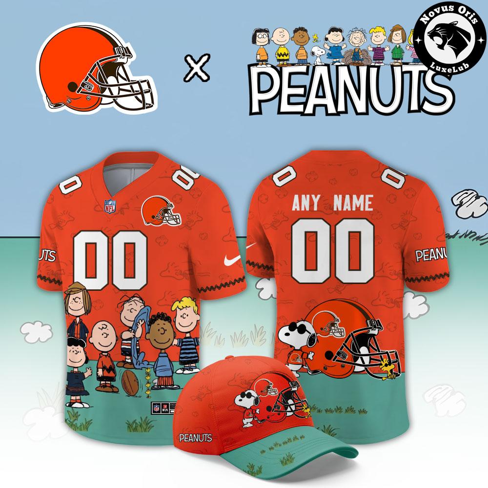 Cleveland Browns x Peanuts Night 2026 Snoopy Custom Football Jersey 1 - Unicasport Cleveland Browns x Peanuts Night 2026 Snoopy Custom Football Jersey