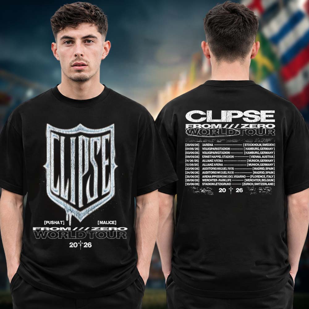 Clipse From Zero World Tour 2026 Two Sided Tour Dates Unisex T Shirt