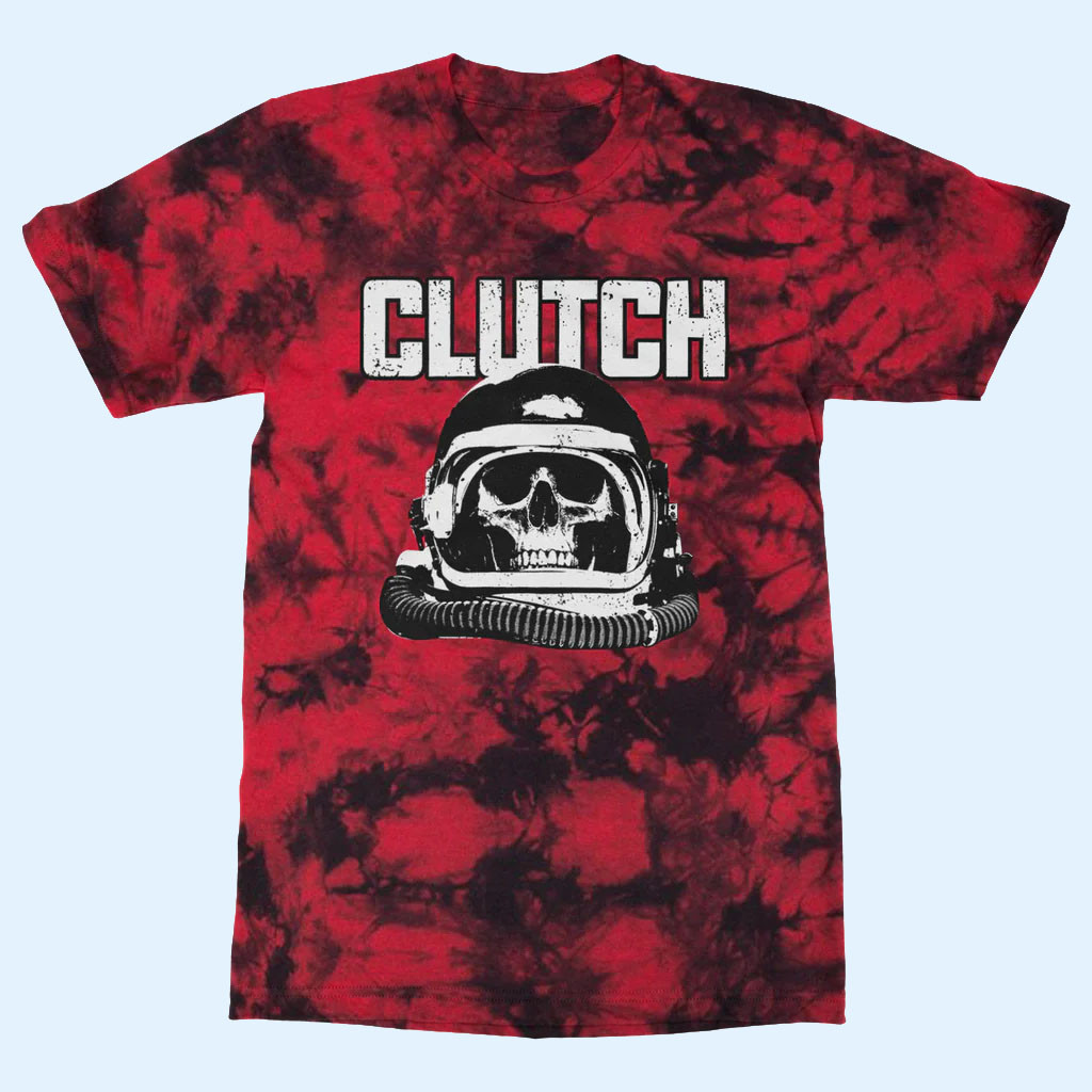 Clutch Merch 2026 Red Alert Astronaut Tie Dye TShirt Gift Ideas For Rock Music Lovers