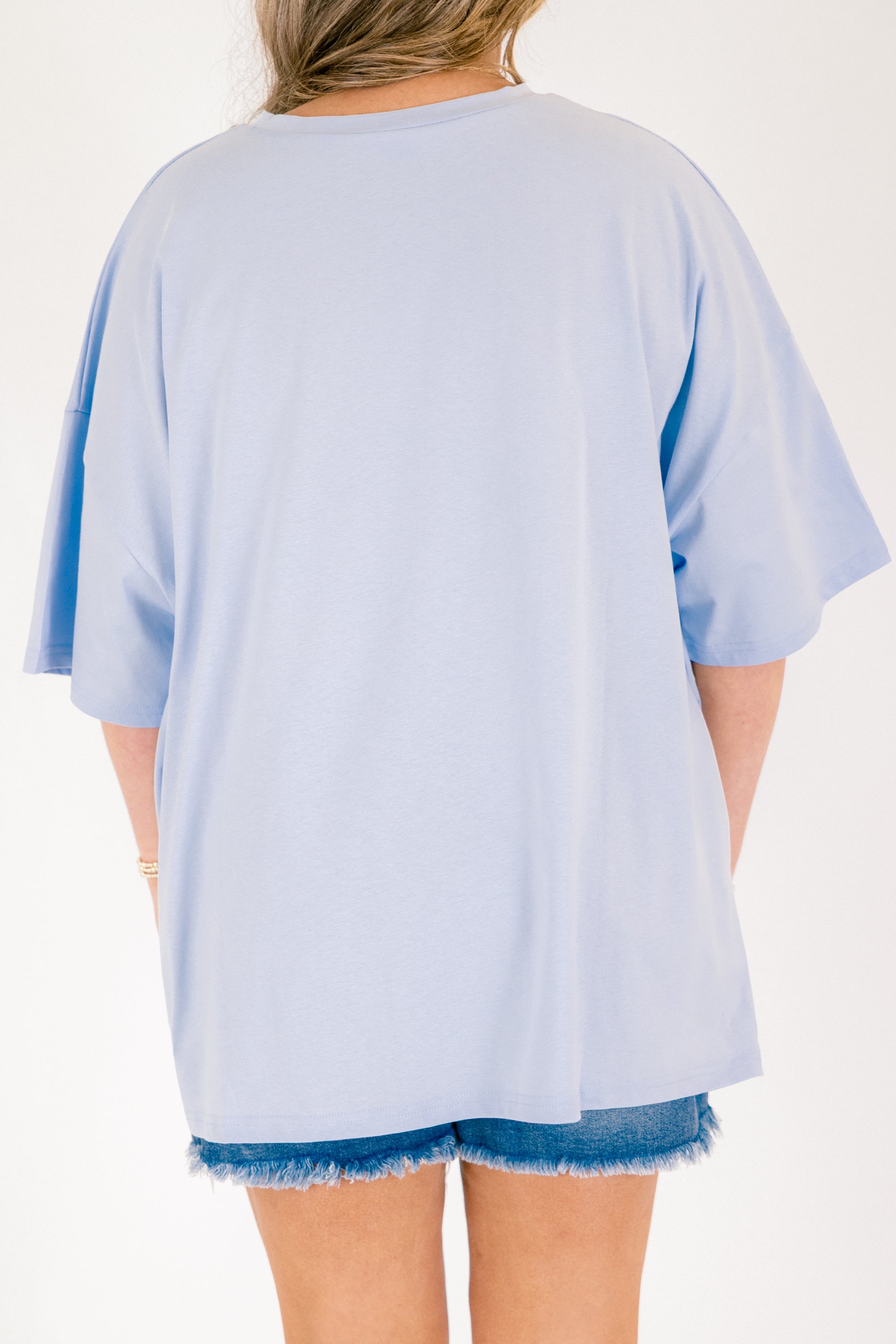 Coffee in the Sun Boyfriend Tee, Ash Blue 5 Coffee in the Sun Boyfriend Tee, Ash Blue - Image 5