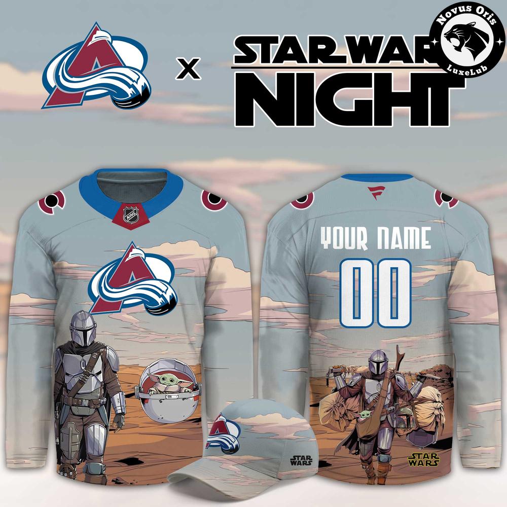 Colorado Avalanche Star Wars Night 2026 Custom Hockey Jersey 1 - Unicasport Colorado Avalanche Star Wars Night 2026 Custom Hockey Jersey