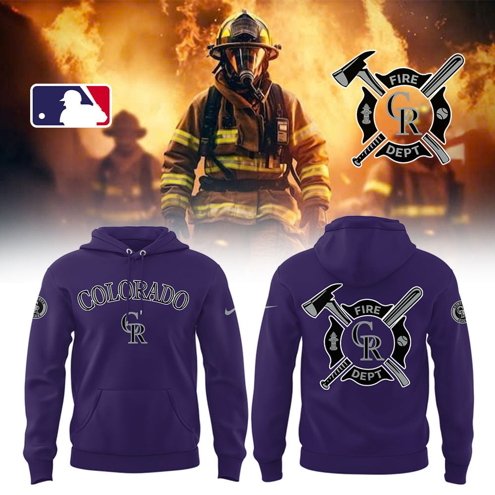 Colorado Rockies X Firefighter Appreciation Night Hoodie Rockies Hoodie Baseball Lover Gift