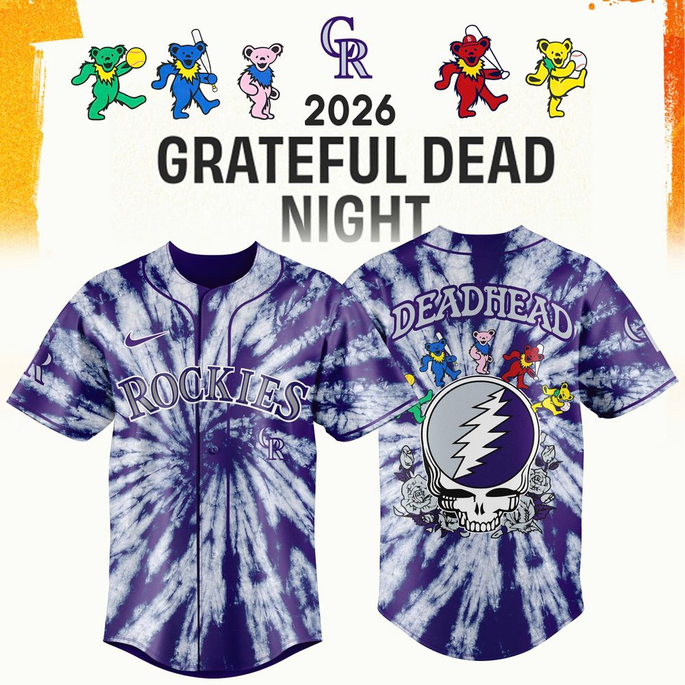 2026 Special Colorado Rockies x Grateful Dead Night Baseball Jersey