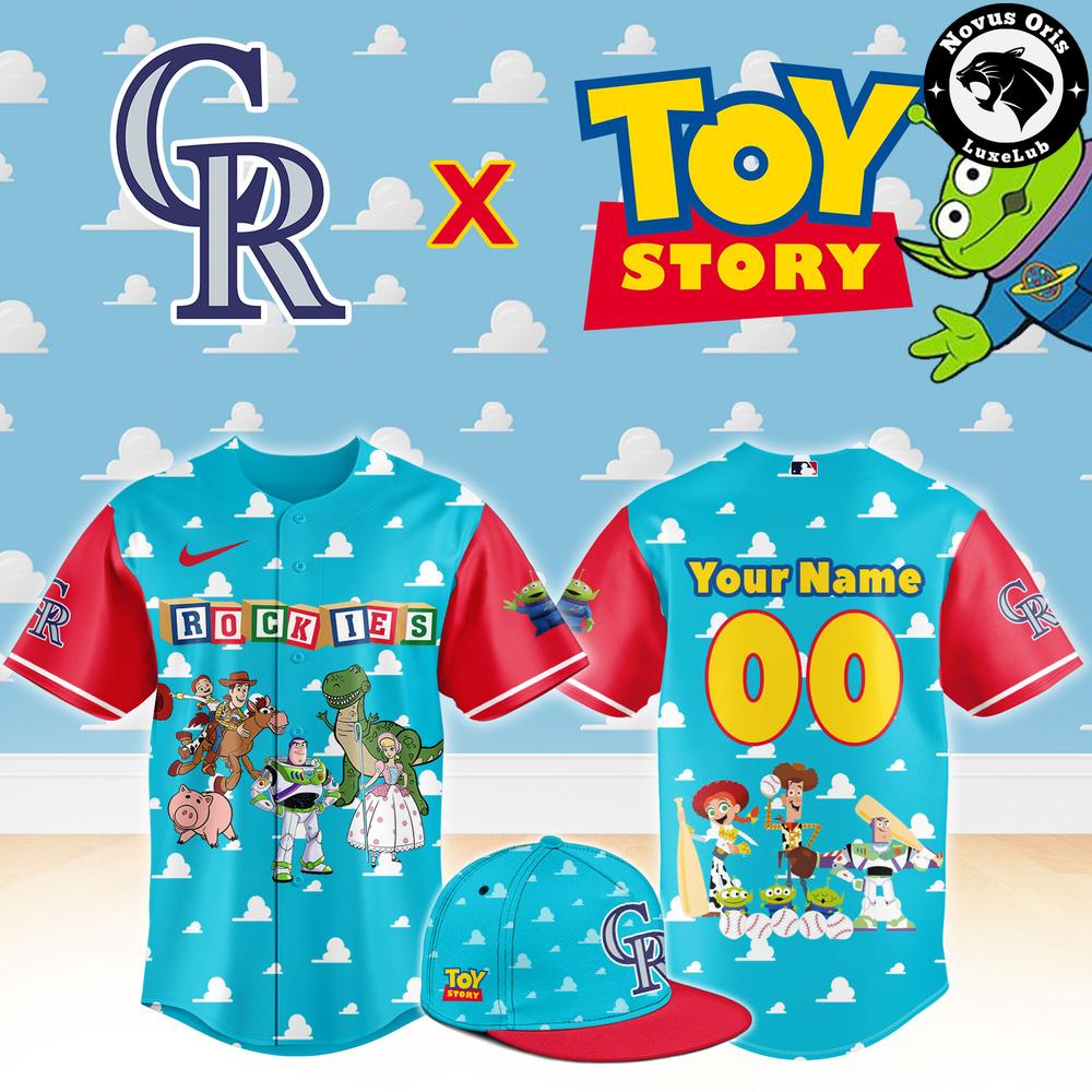 Colorado Rockies x Toy Story Night Woody Buzz Lightyear Custom Baseball Jersey 1 - Unicasport Colorado Rockies x Toy Story Night Woody Buzz Lightyear Custom Baseball Jersey