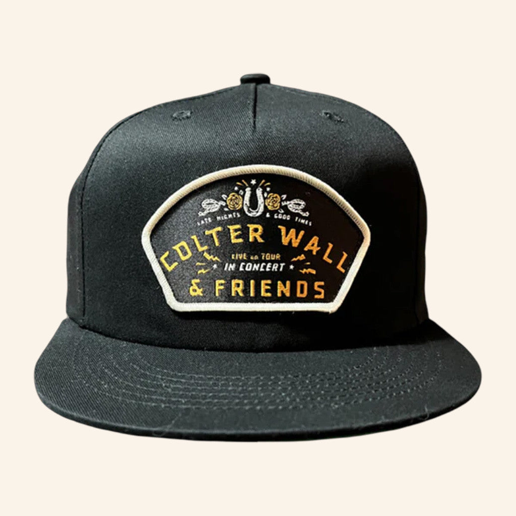Colter Wall Merch Colter Wall And Friends In Concert 2025 Tour Snapback Hat Embroidered