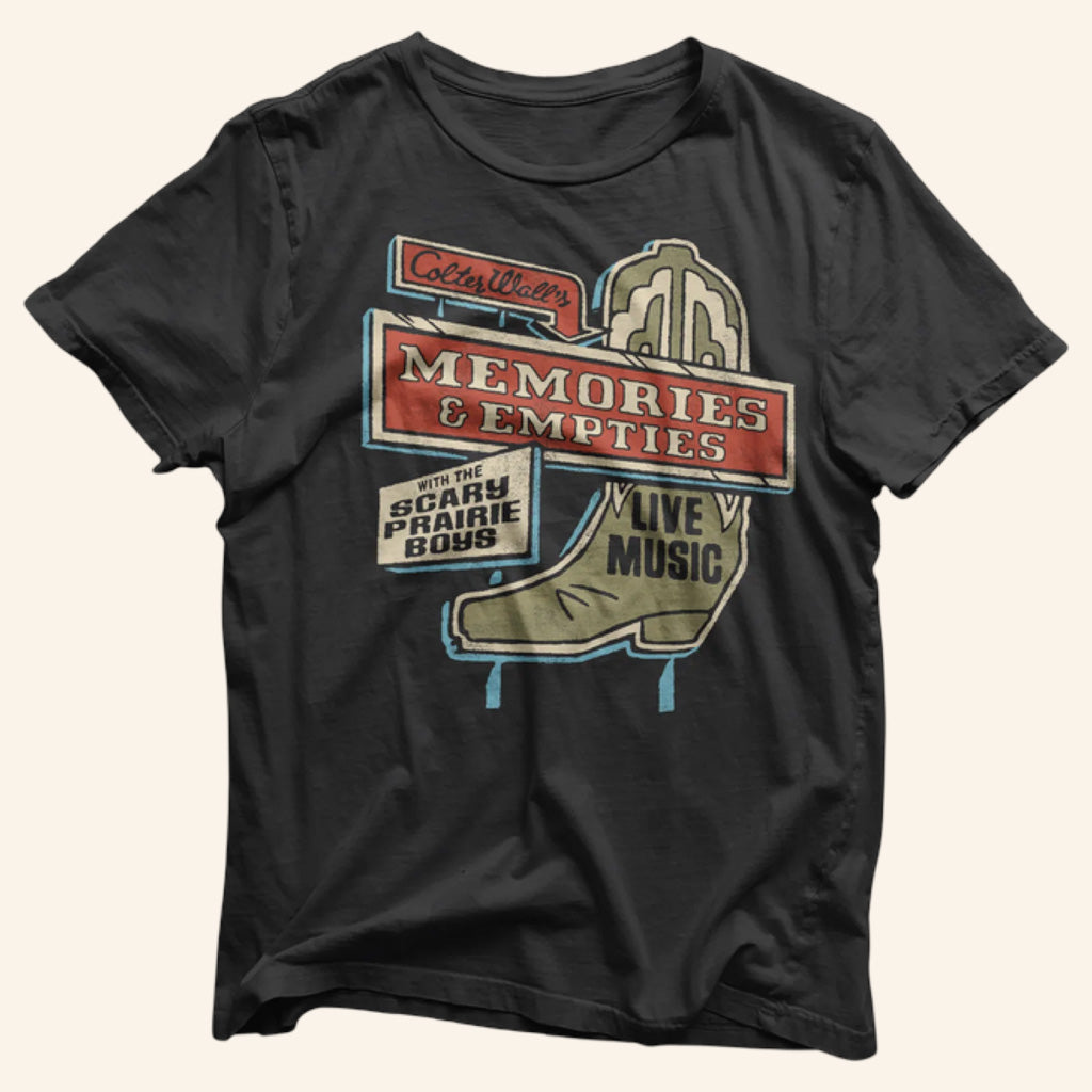 Colter Wall Merch Colter Wall Memories And Empties Boot Sign T-Shirt Gifts For Father