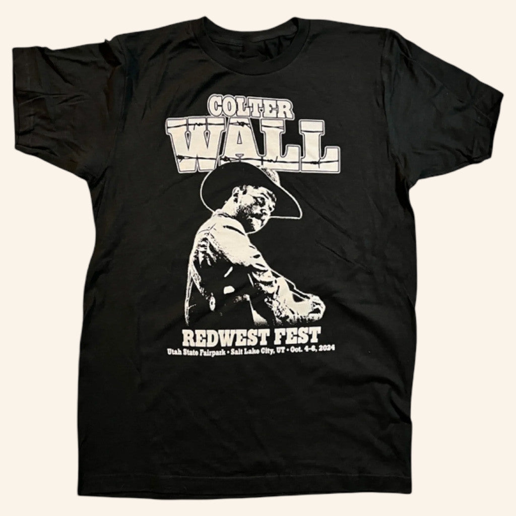 Colter Wall Merch Colter Wall RedWest Fest Black Shirt Good Gifts For Boyfriend