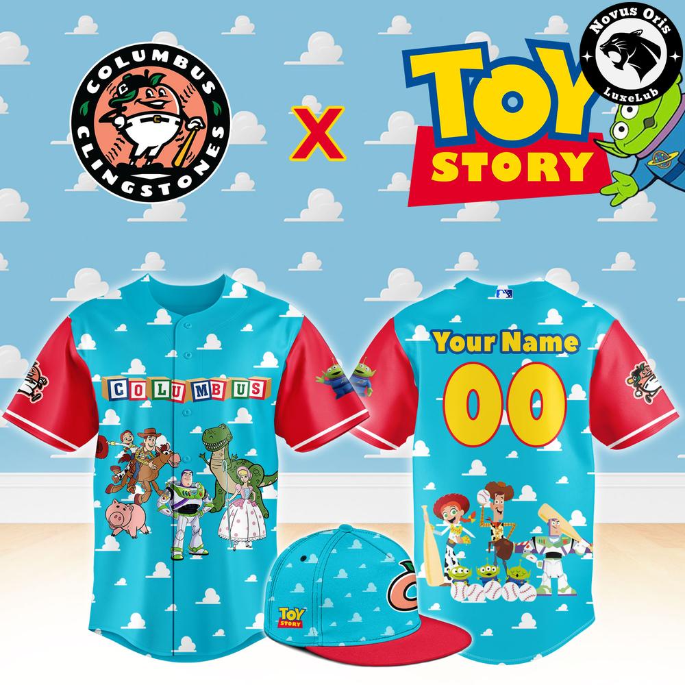 Columbus Clingstones x Toy Story Night Woody Buzz Lightyear Baseball Jersey 1 - Unicasport Columbus Clingstones x Toy Story Night Woody Buzz Lightyear Baseball Jersey
