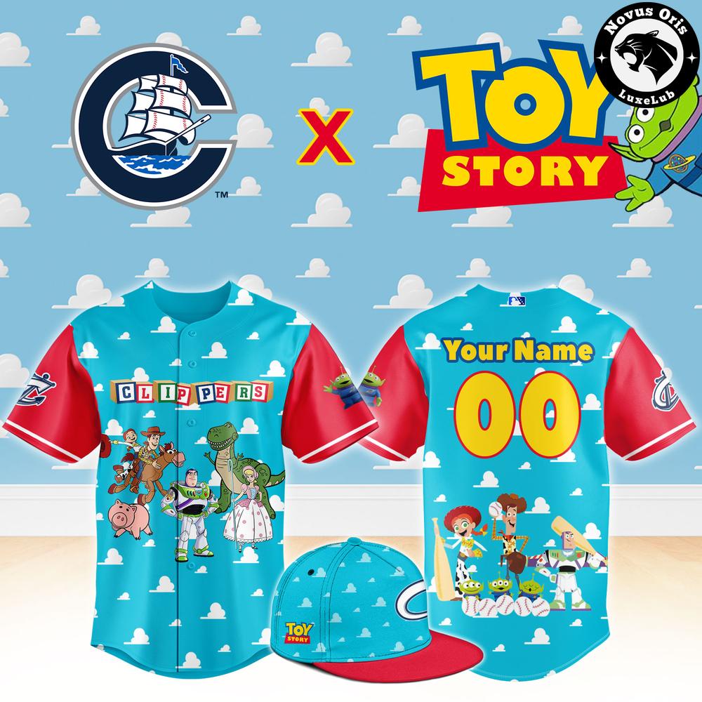 Columbus Clippers x Toy Story Night Woody Buzz Lightyear Custom Baseball Jersey 1 - Unicasport Columbus Clippers x Toy Story Night Woody Buzz Lightyear Custom Baseball Jersey