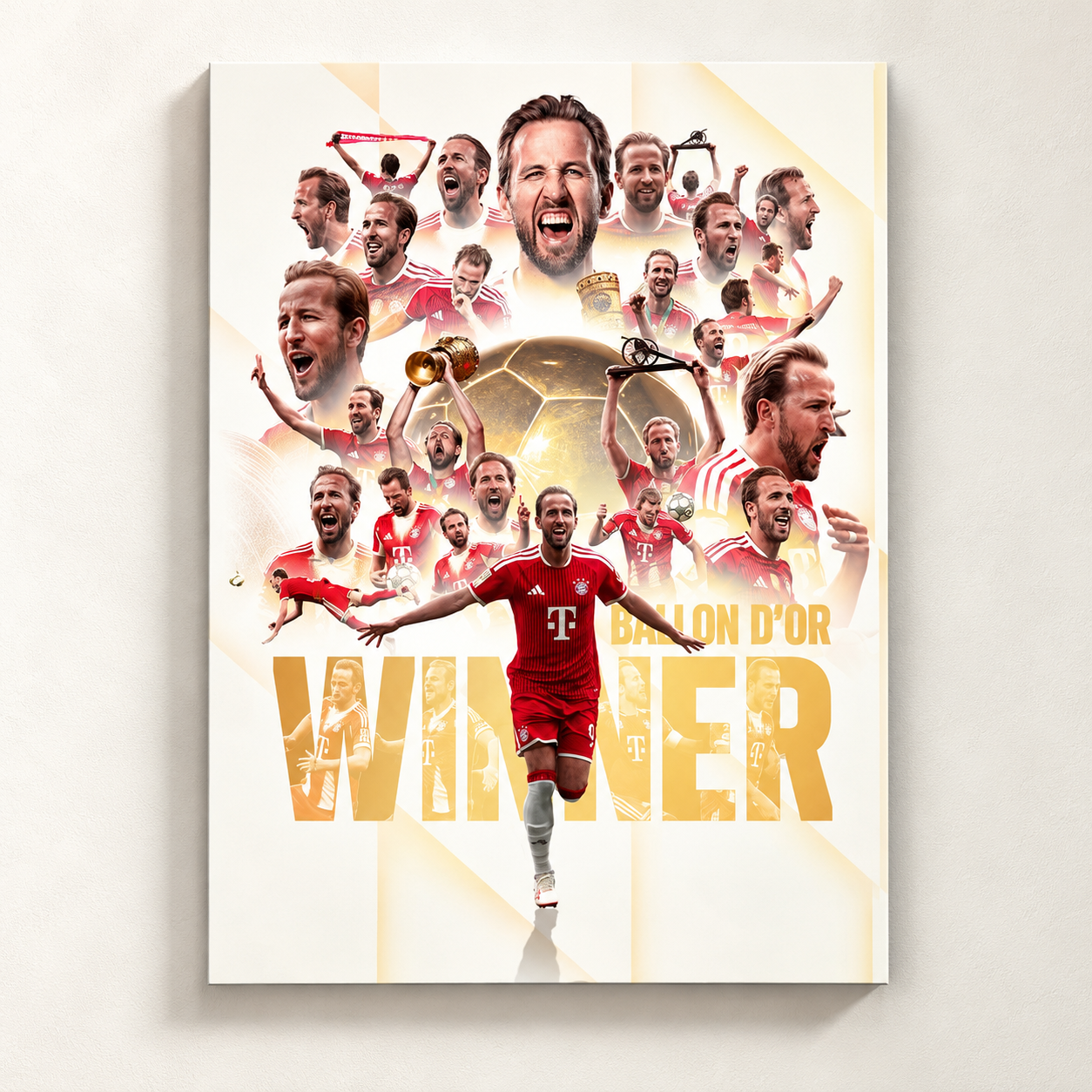 Congrats Harry Kane First Time Ballon Dor Winner Home Decor Poster Canvas