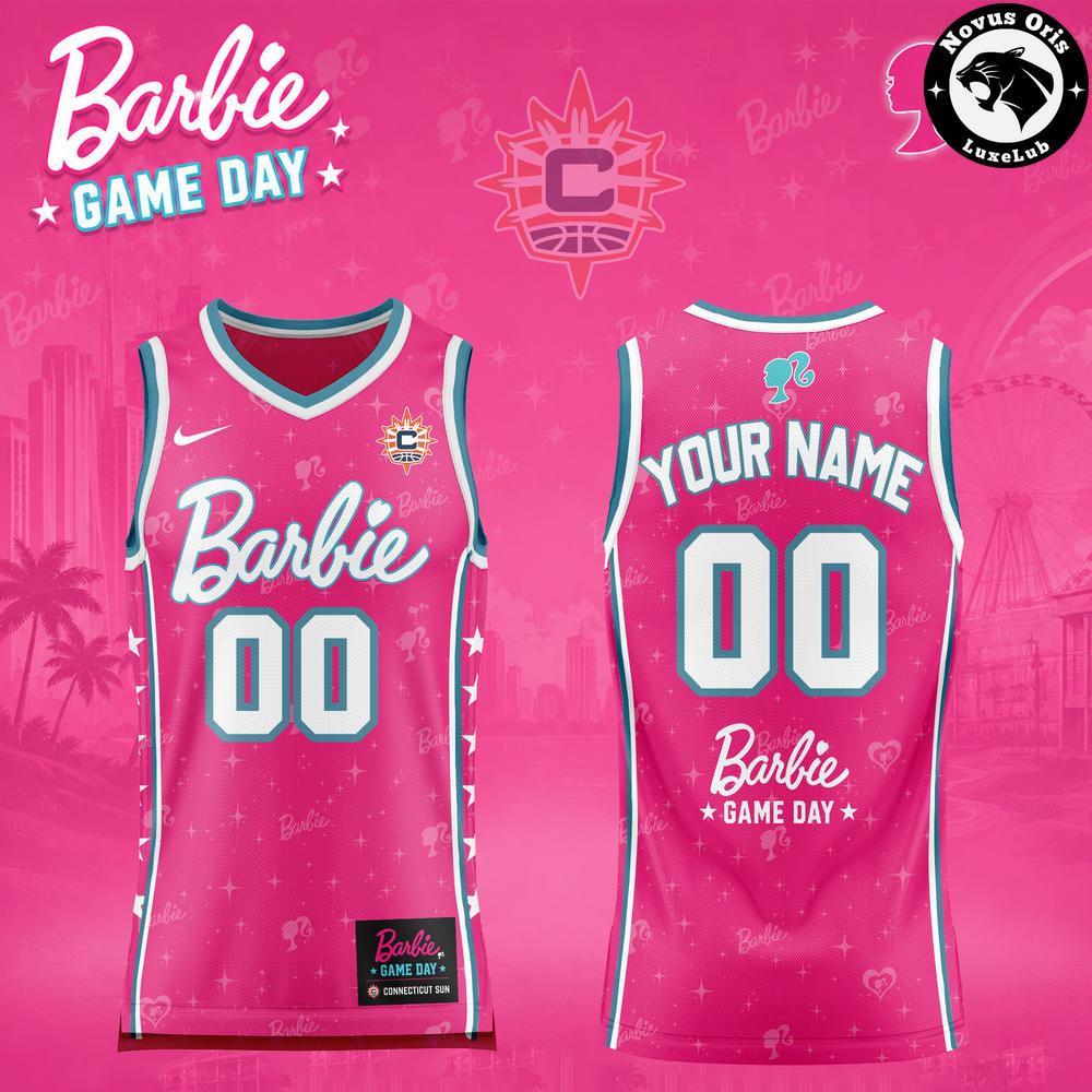 Connecticut Sun Barbie Game Day 2026 Basketball Jersey 1 - Unicasport Connecticut Sun Barbie Game Day 2026 Basketball Jersey