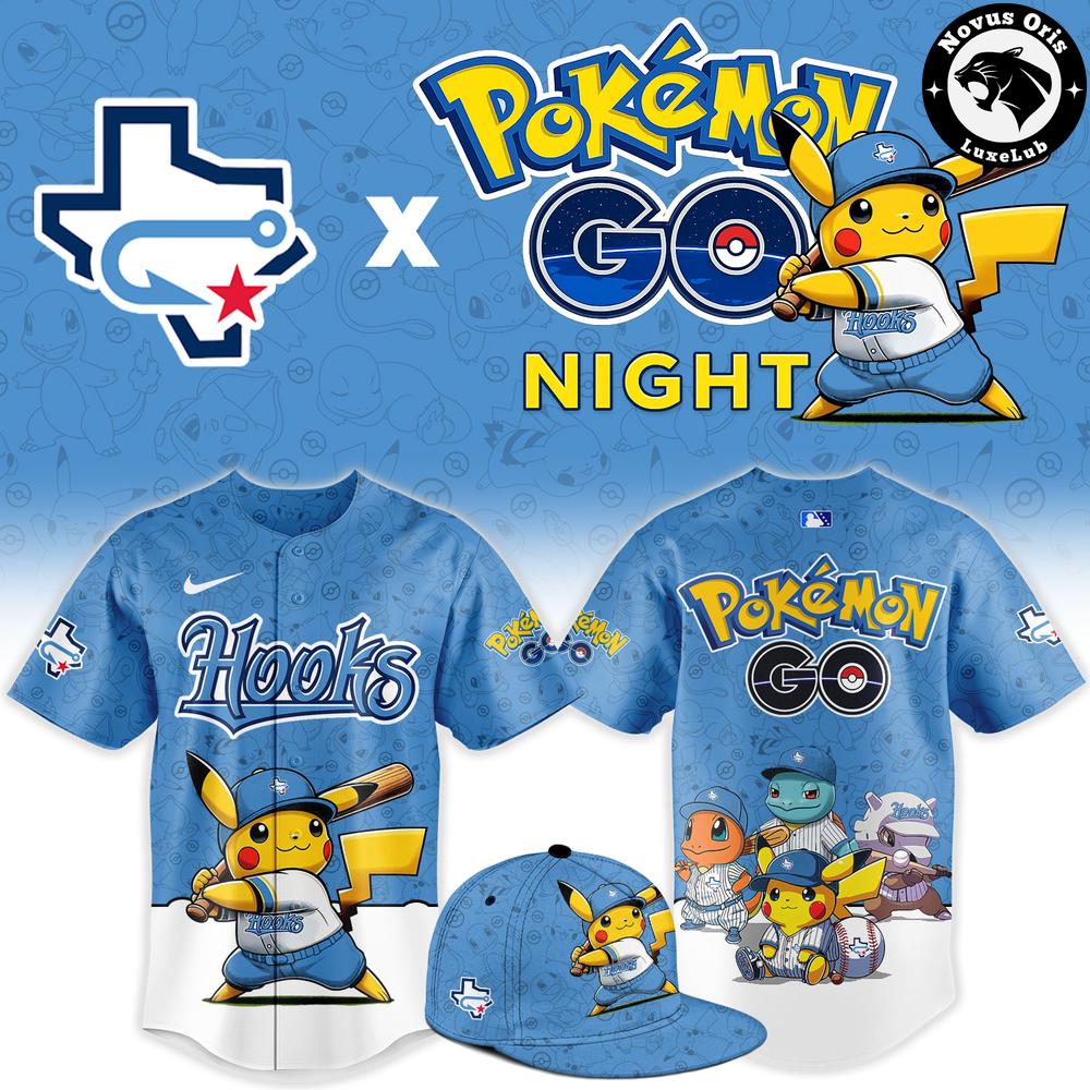 Corpus Christi Hooks x Pokemon GO Night 2026 Limited Baseball Jersey 1 - Unicasport Corpus Christi Hooks x Pokemon GO Night 2026 Limited Baseball Jersey