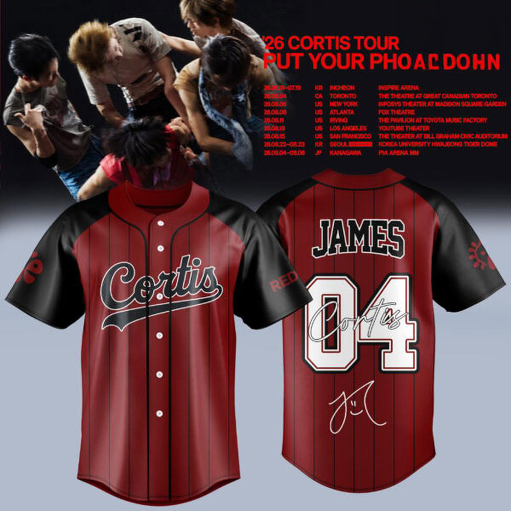 CORTIS Put Your Phone Down Tour 2026 James Baseball Jersey Apparel 1 - Unicasport CORTIS Put Your Phone Down Tour 2026 James Baseball Jersey Apparel