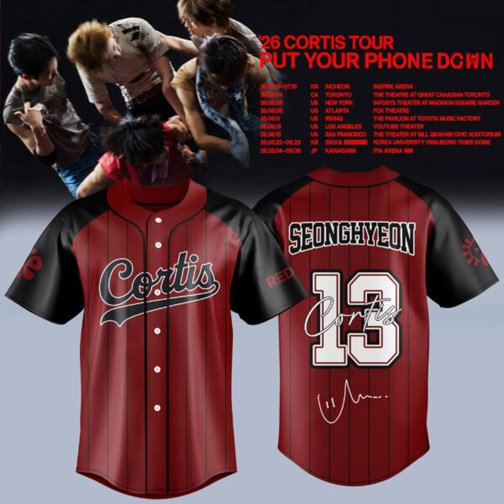 CORTIS Put Your Phone Down Tour 2026 Seonghyeon 13 Baseball Jersey Apparel 1 - Unicasport CORTIS Put Your Phone Down Tour 2026 Seonghyeon 13 Baseball Jersey Apparel