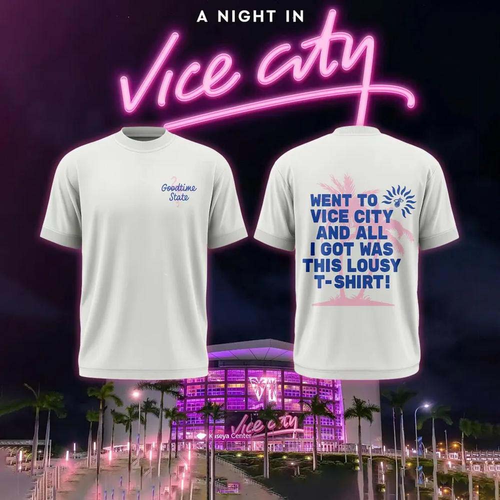 Court Culture x Duvin Vice City 2026 White Goodtime State Souvenir Graphic T Shirt