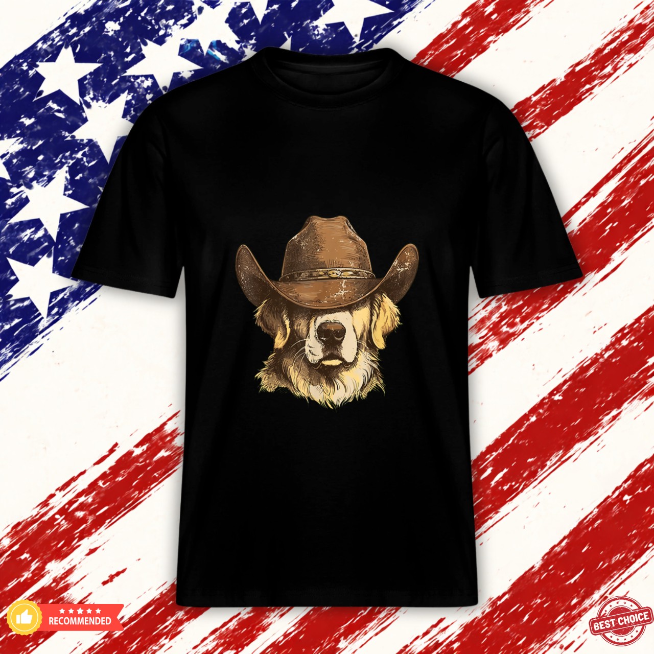 CowBoy Dog Country Style Graphic Shirt