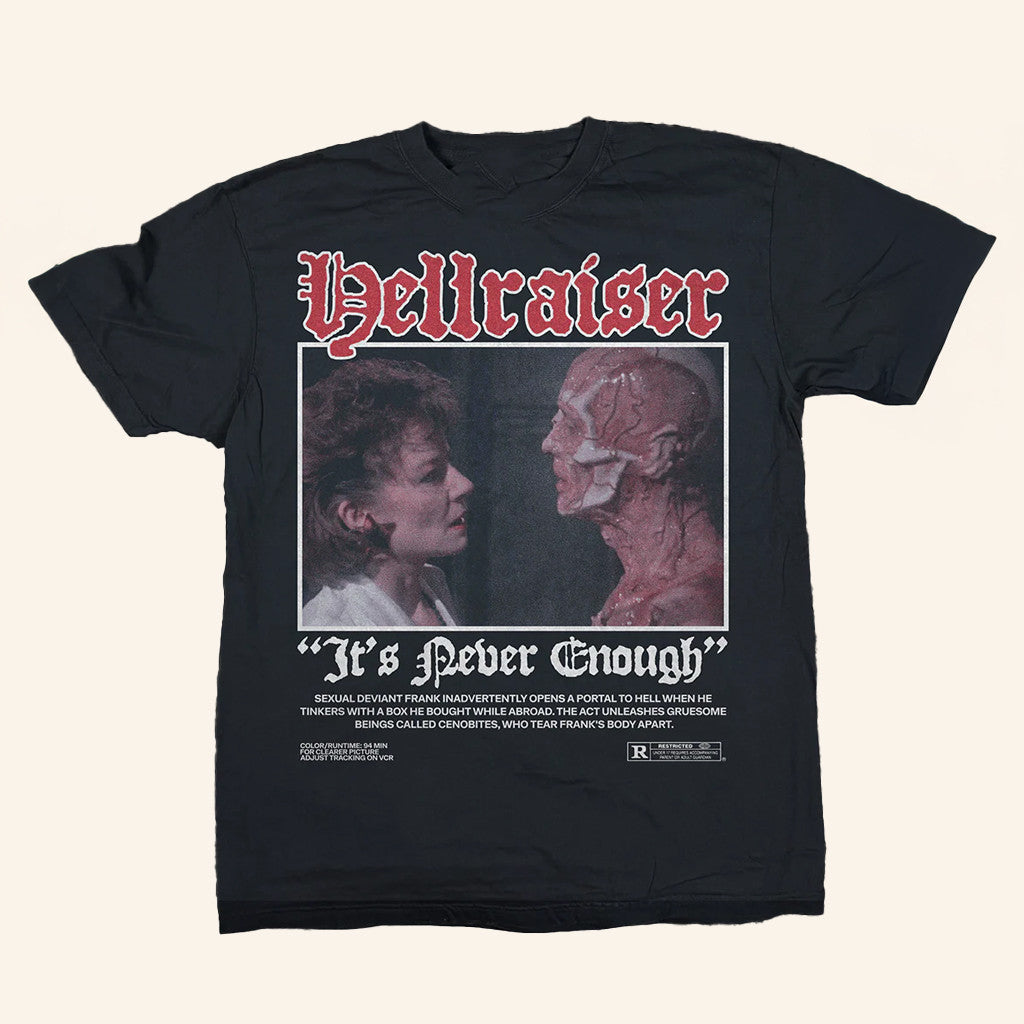 Cult Of Cult Merch Hellraiser 1987 Never Enough T-Shirt Gifts For Horror Movie Fans