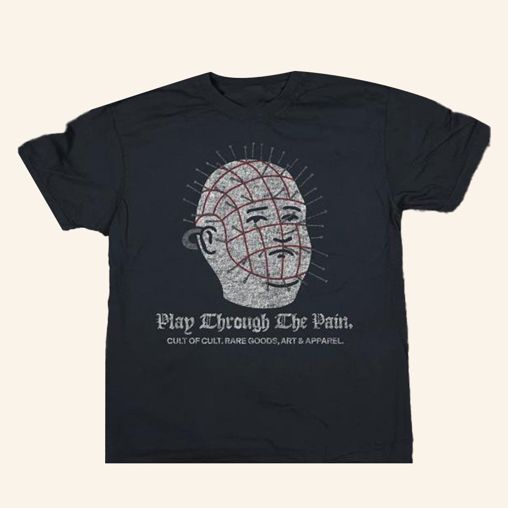 Cult Of Cult Merch Hellraiser 1987 Play Through The Pain T-Shirt Gift For Horror Lovers