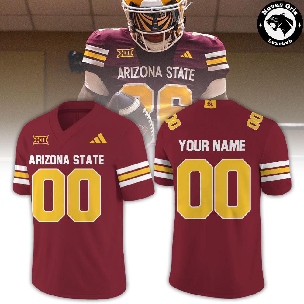Custom Arizona State Sun Devils NCAA Maroon Gold Football Jersey 1 - Unicasport Custom Arizona State Sun Devils NCAA Maroon Gold Football Jersey
