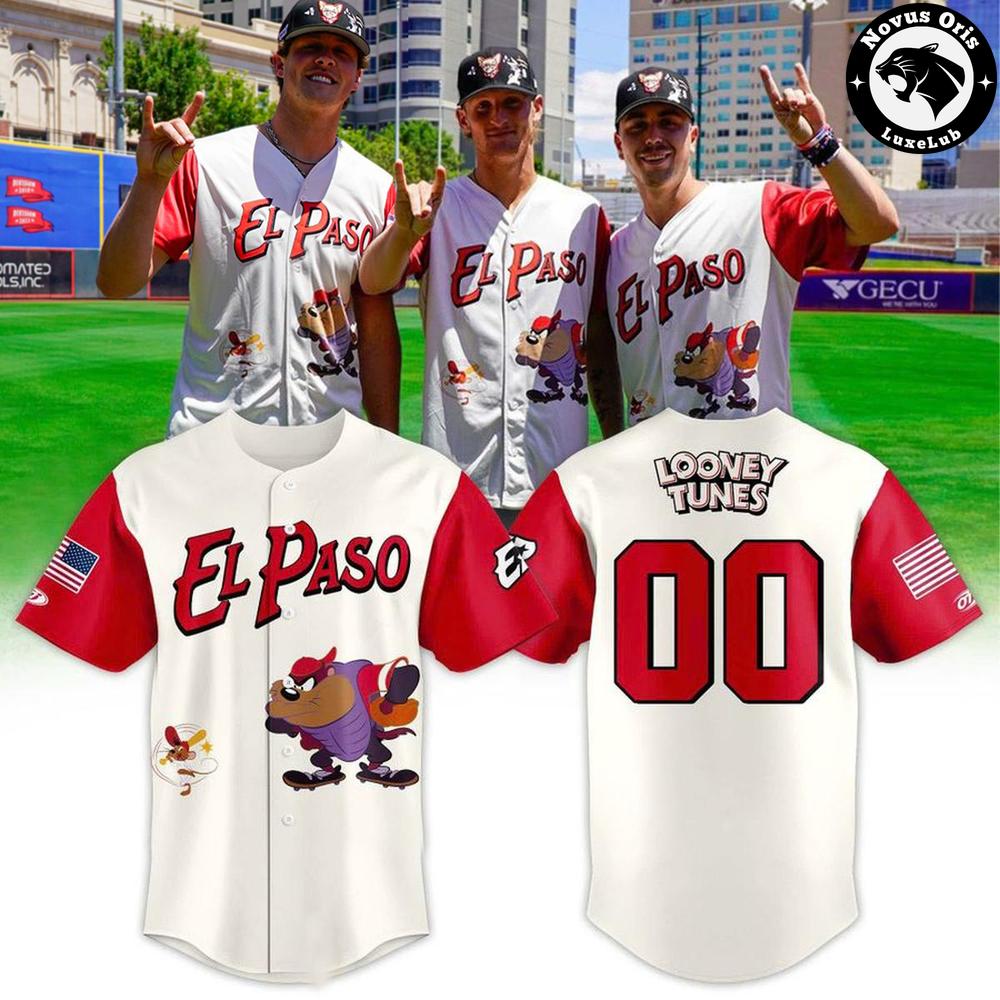 Custom El Paso Looney Tunes Baseball Jersey 1 - Unicasport Custom El Paso Looney Tunes Baseball Jersey