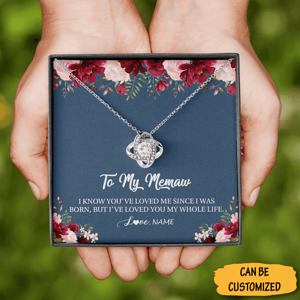 Custom My Mamaw Necklace Love Knot Pendant Necklace Box Personalized Best Christmas Gifts For Mamaw 1 1 Custom My Mamaw Necklace Love Knot Pendant Necklace Box Personalized Best Christmas Gifts For Mamaw 1