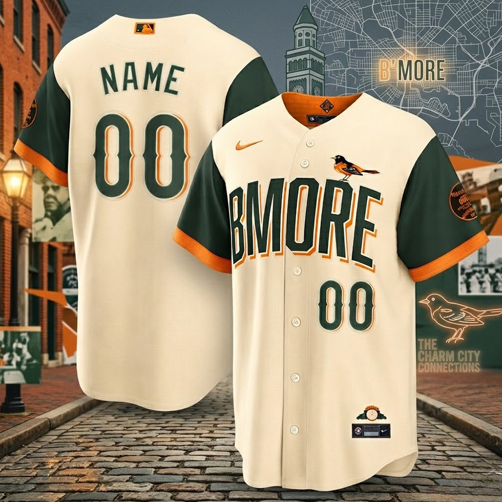 Custom Name & Number Baltimore Orioles 2026 City Connect Stadium Baseball Jersey