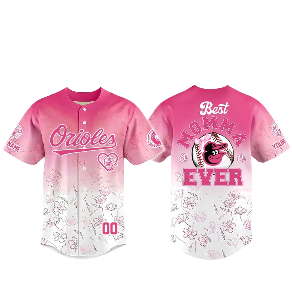 Custom Name & Number Baltimore Orioles Happy Mothers Day 2026 Pink Baseball Jersey