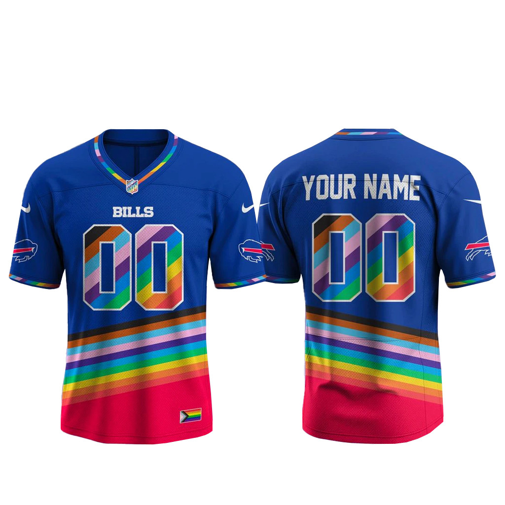 Custom Name & Number Buffalo Bills Happy Pride Month 2026 Football Jersey