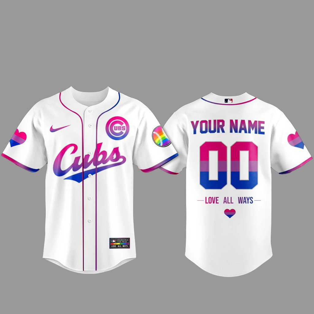 Custom Name & Number Chicago Cubs Pride Day Love All Ways Baseball Jersey 2026